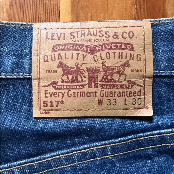 Vintage Levi’s 517 red tab boot cut one of a kind patina 32” - Picture 11 of 11